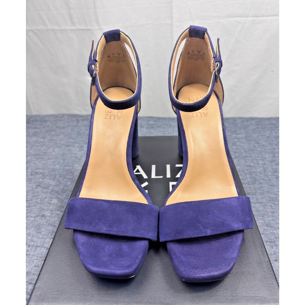 Naturalizer Purple Suede Block Heel Sandals